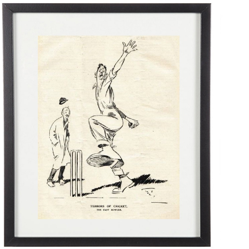 Classic Cricketer Prints - The Fast Bowler