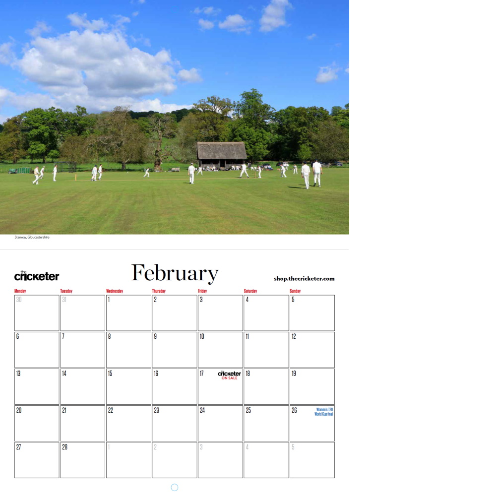 2023 Cricket Calendar HALF PRICE