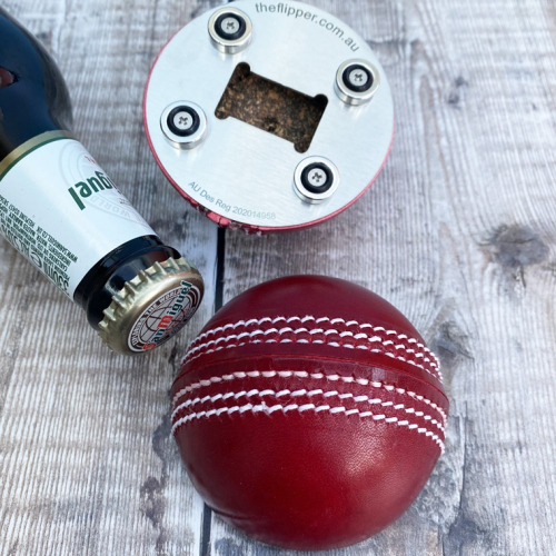 Flipper Genuine Cricket Ball Bottle Opener