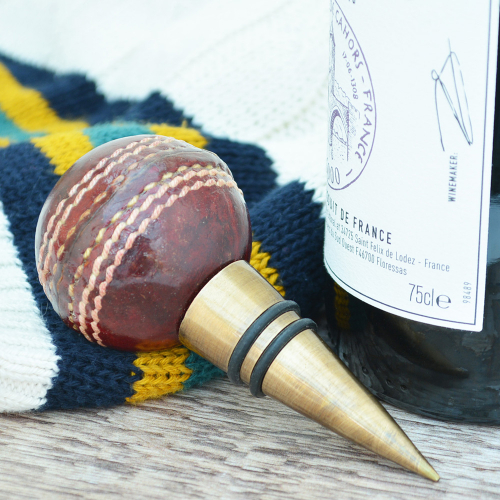 Vintage Replica Cricket Ball Bottle Stopper
